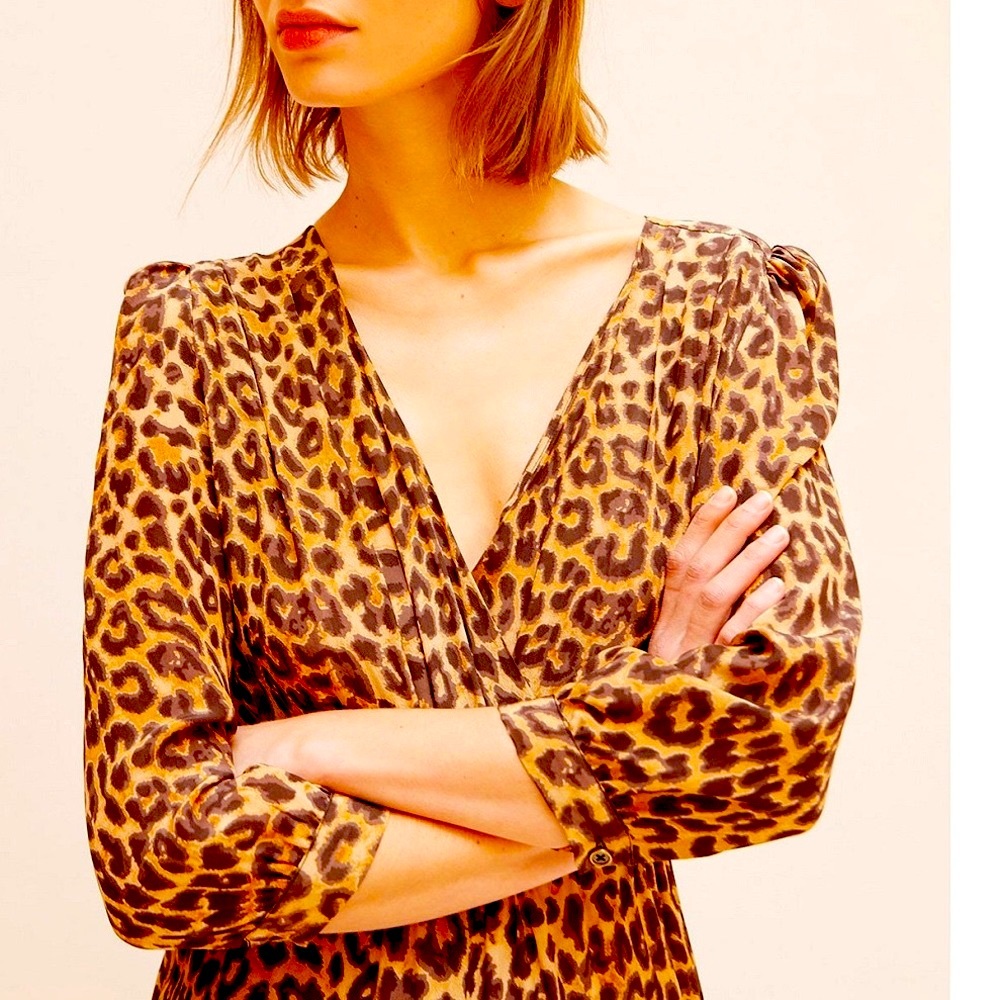 Mes Demoiselles Leopard Print Dress Size 36 (S)